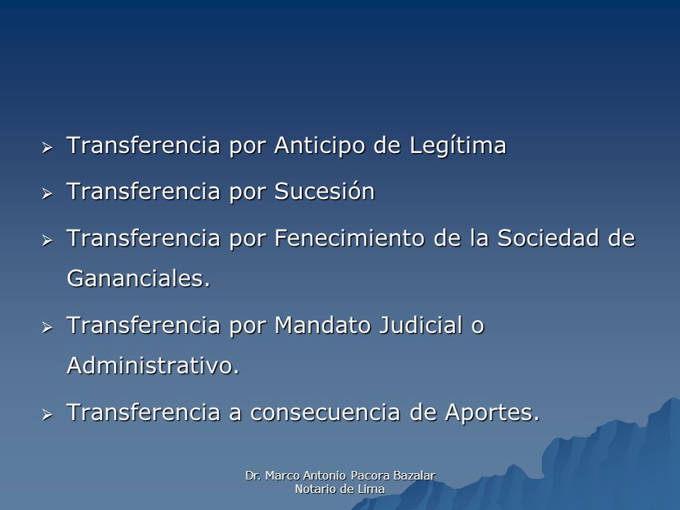 Dr. Marco Antonio Pacora Bazalar Notario de Lima