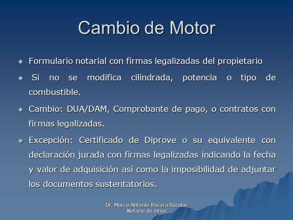 Dr. Marco Antonio Pacora Bazalar Notario de Lima
