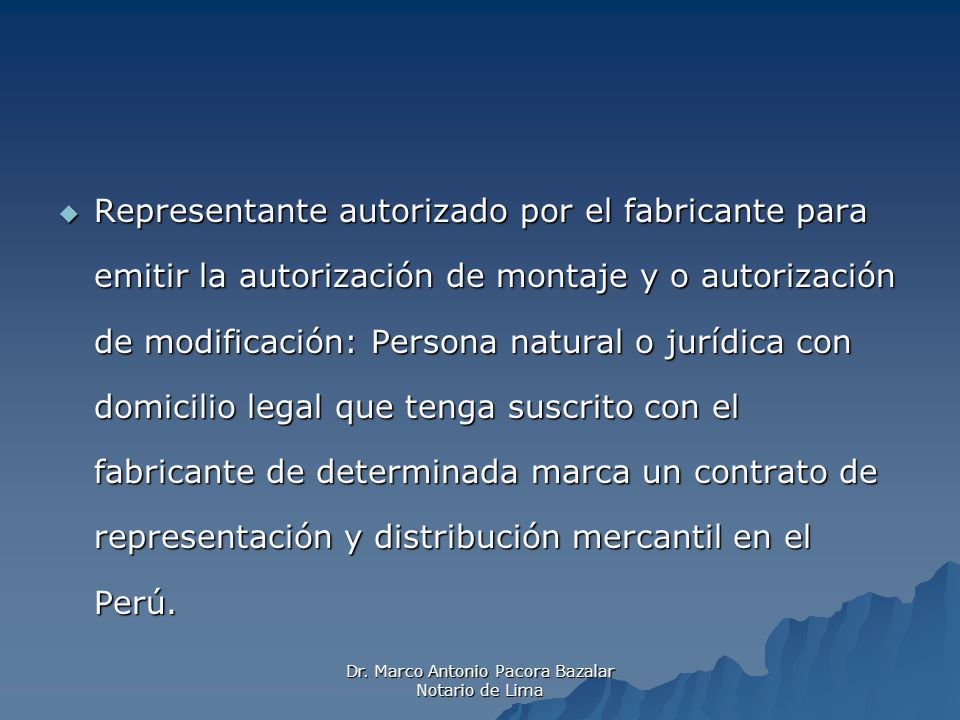 Dr. Marco Antonio Pacora Bazalar Notario de Lima