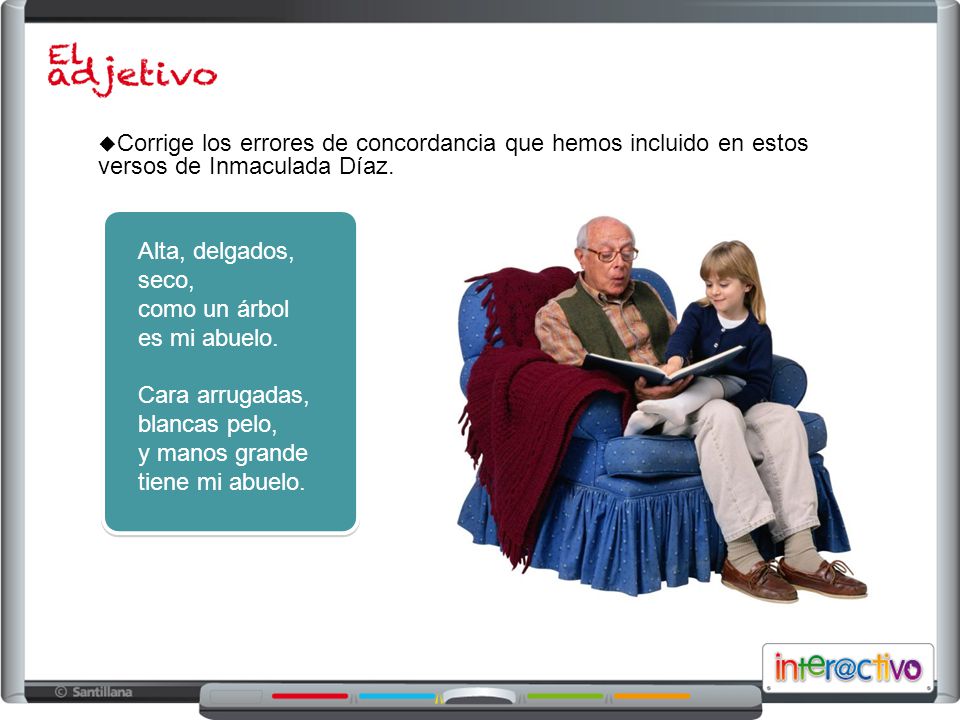 Corrige los errores de concordancia que hemos incluido en estos versos de Inmaculada Díaz.