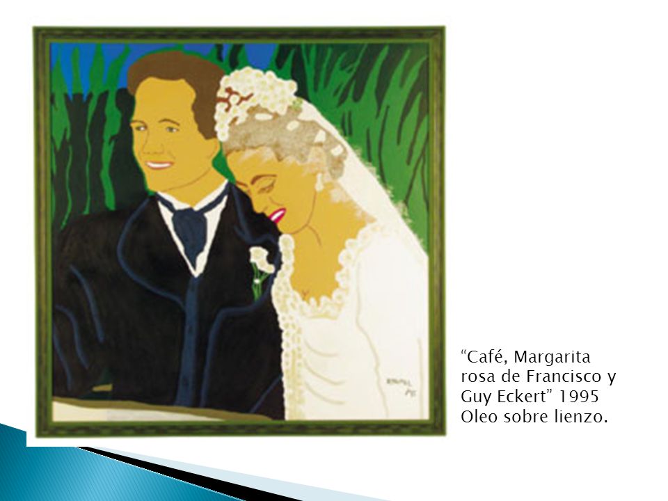 Café, Margarita rosa de Francisco y Guy Eckert 1995 Oleo sobre lienzo.