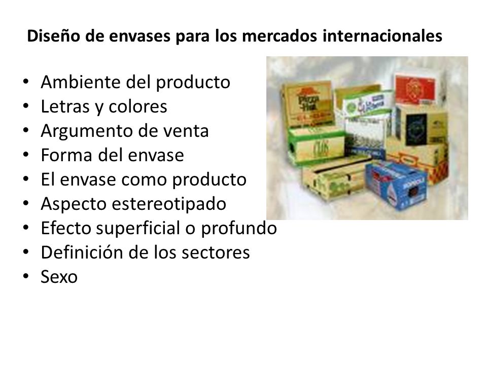 El envase como producto Aspecto estereotipado