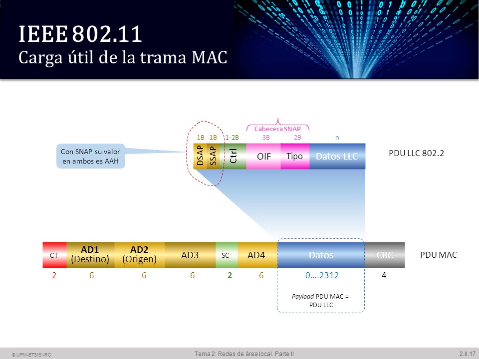 IEEE Carga útil de la trama MAC