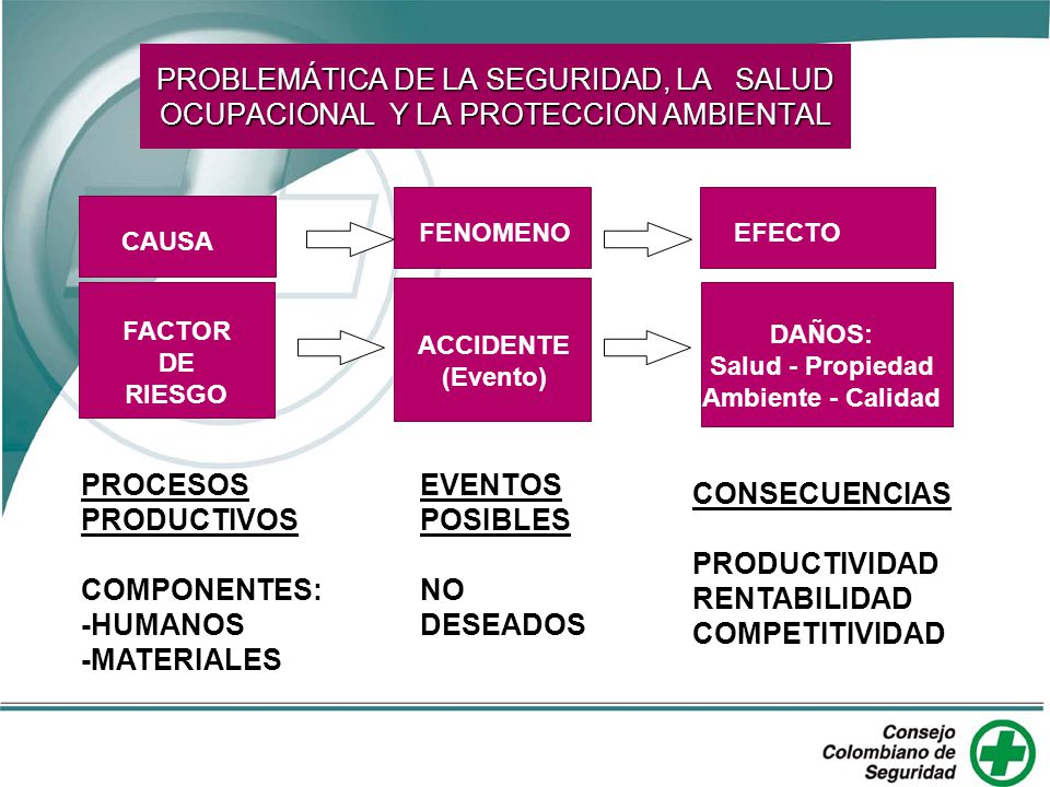 PROBLEMÁTICA DE LA SEGURIDAD, LA SALUD OCUPACIONAL Y LA PROTECCION AMBIENTAL
