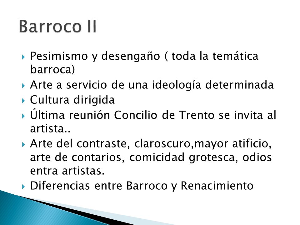 Barroco II Pesimismo y desengaño ( toda la temática barroca)