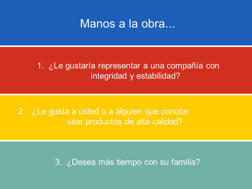 Manos a la obra ¿Le gustaría representar a una compañía con