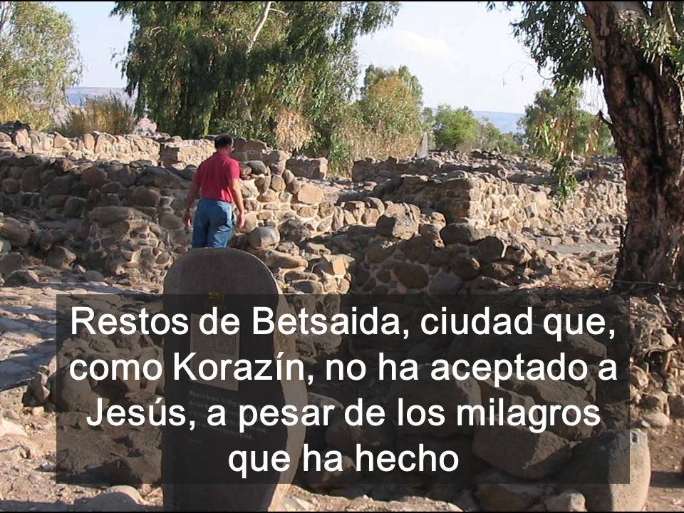 Restos de Betsaida, ciudad que, como Korazín, no ha aceptado a Jesús, a pesar de los milagros que ha hecho