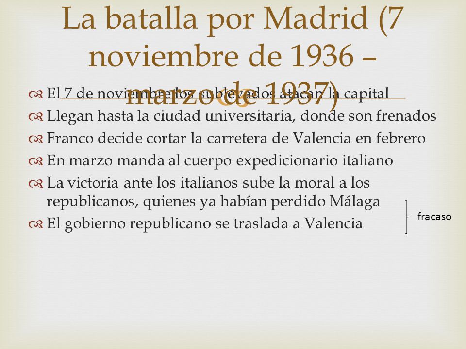 La batalla por Madrid (7 noviembre de 1936 – marzo de 1937)