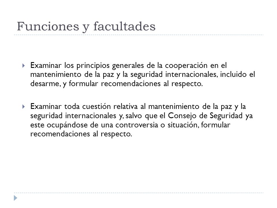 Funciones y facultades