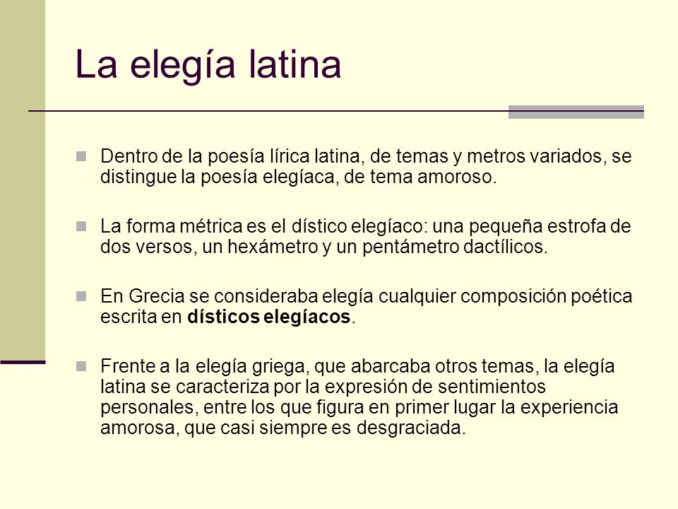 rotación Coro Compatible con La elegía latina. - ppt descargar