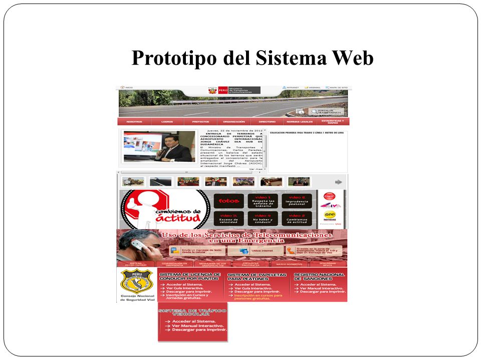 Prototipo del Sistema Web