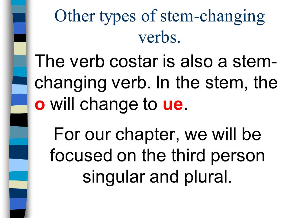 Other types of stem-changing verbs.
