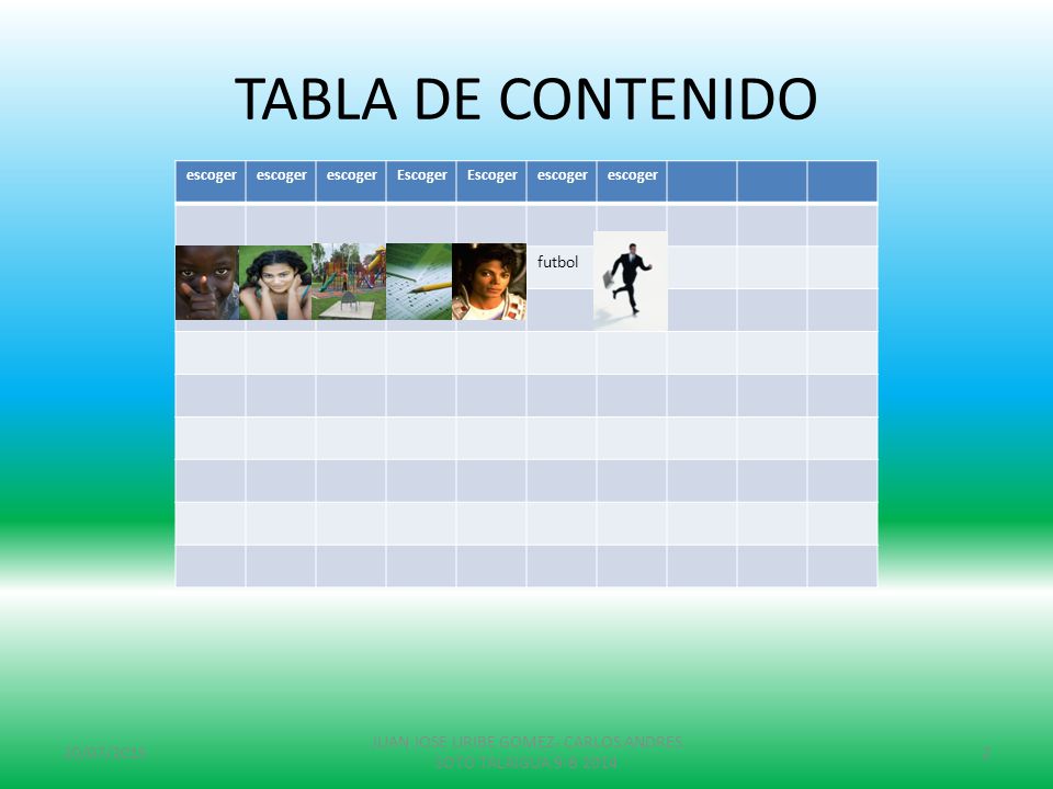 JUAN JOSE URIBE GOMEZ- CARLOS ANDRES SOTO TALAIGUA 9-B 2014