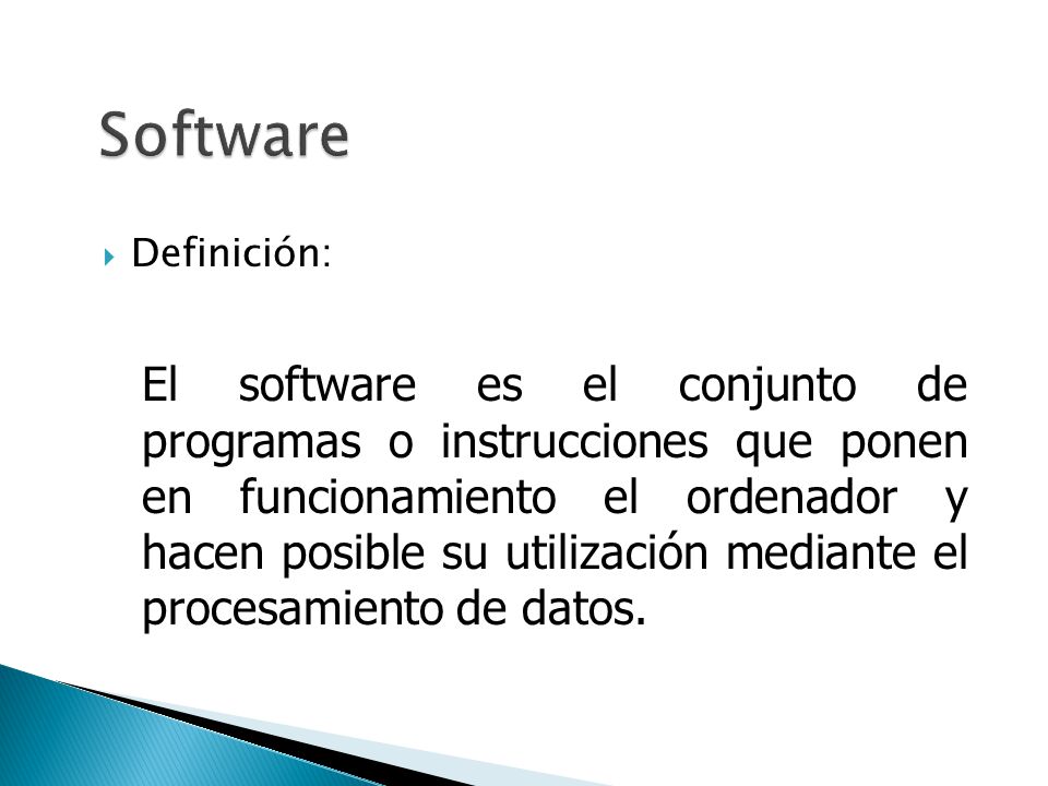 Software Definición:
