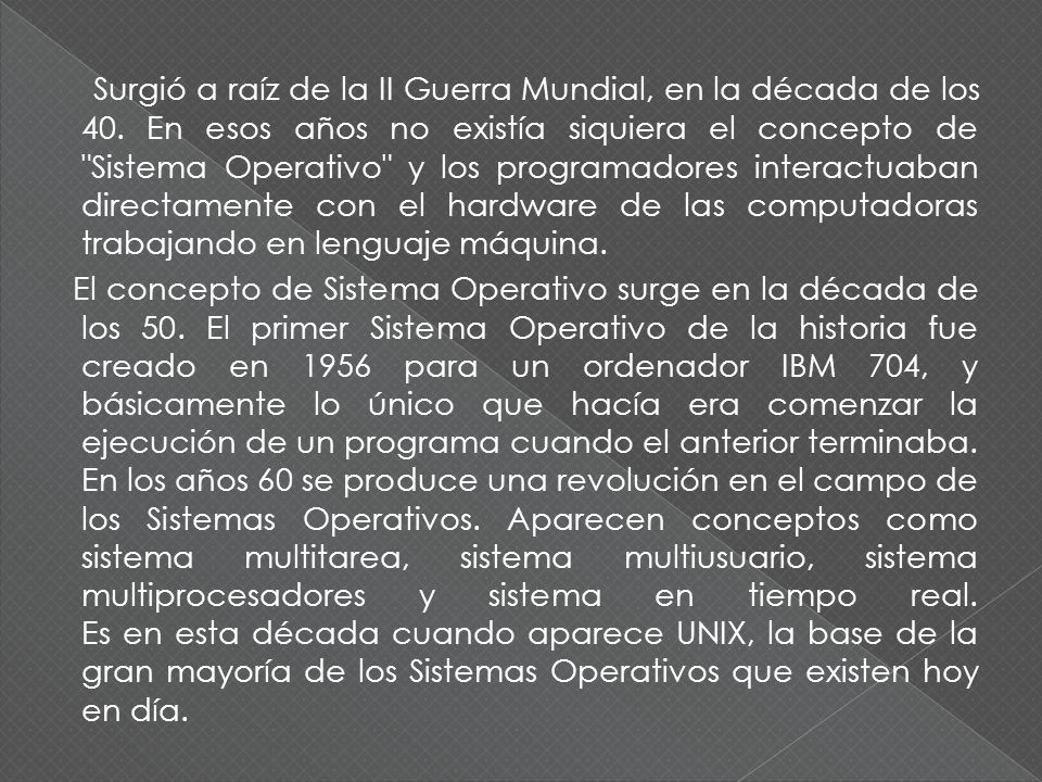 Surgió a raíz de la II Guerra Mundial, en la década de los 40