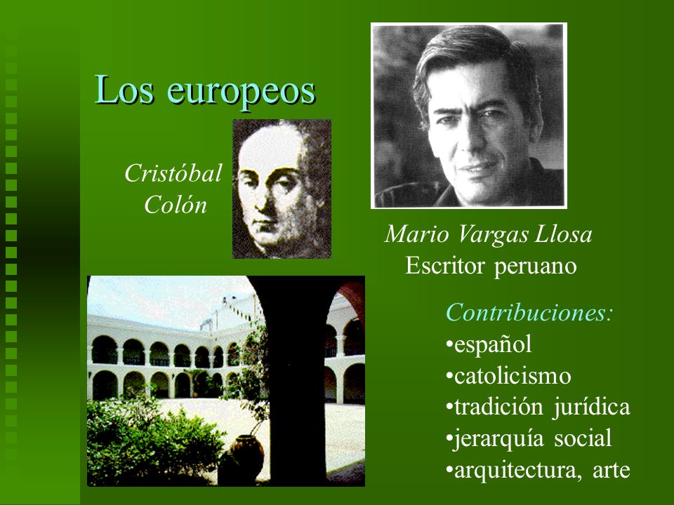 Los europeos Cristóbal Colón Mario Vargas Llosa Escritor peruano