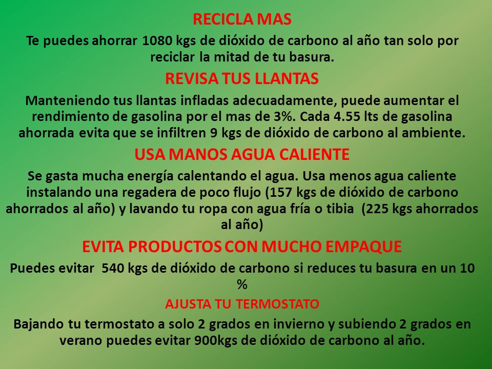 USA MANOS AGUA CALIENTE EVITA PRODUCTOS CON MUCHO EMPAQUE