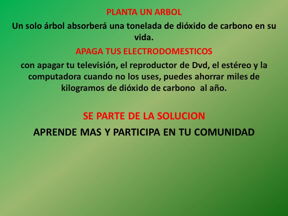 SE PARTE DE LA SOLUCION APRENDE MAS Y PARTICIPA EN TU COMUNIDAD