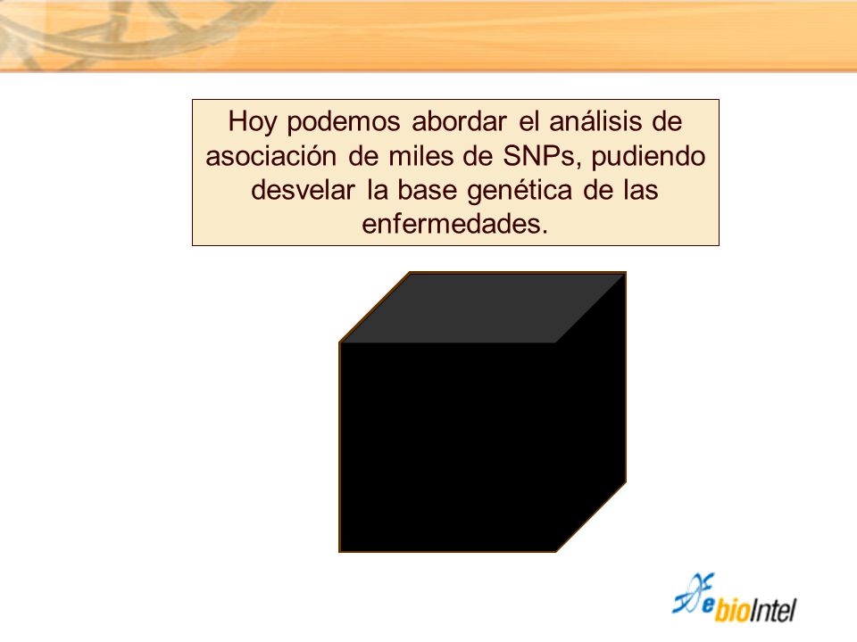 Hoy podemos abordar el análisis de asociación de miles de SNPs, pudiendo desvelar la base genética de las enfermedades.