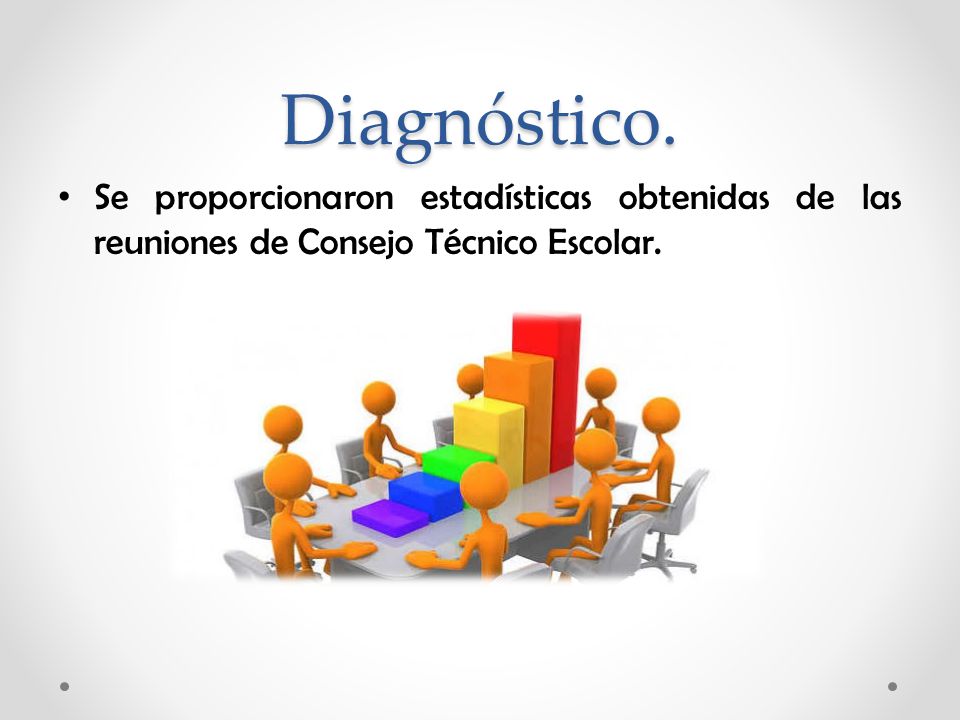 Diagnóstico. Se proporcionaron estadísticas obtenidas de las reuniones de Consejo Técnico Escolar.