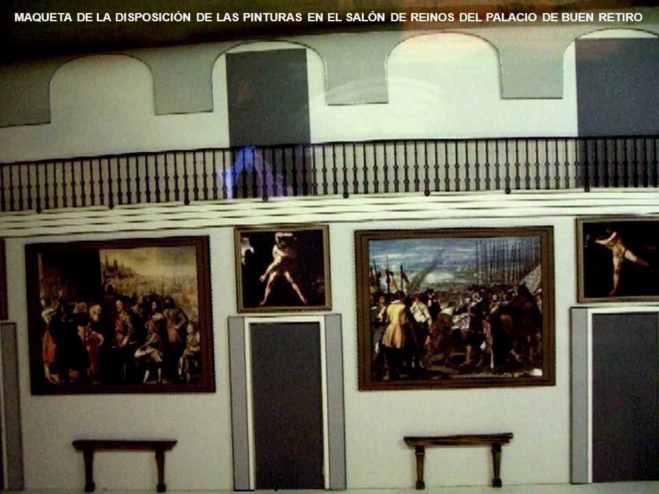 MAQUETA DE LA DISPOSICIÓN DE LAS PINTURAS EN EL SALÓN DE REINOS DEL PALACIO DE BUEN RETIRO