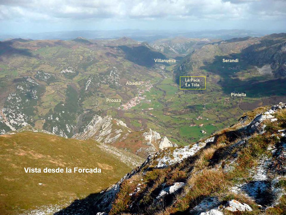 Vista desde la Forcada Villanueva Serandi Abadía Piniella Proaza