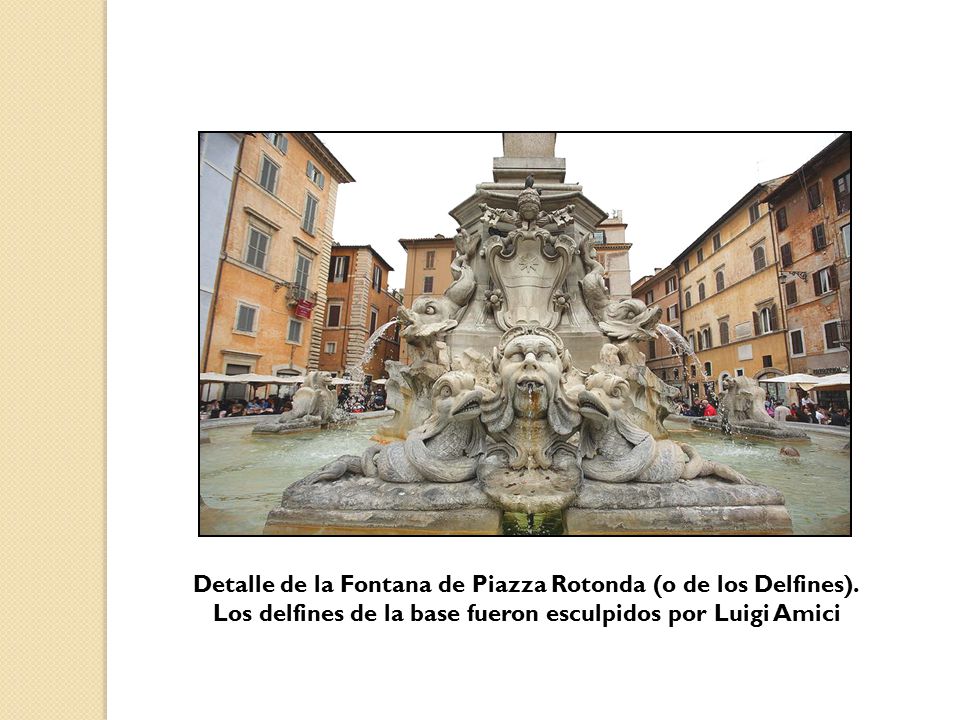 Detalle de la Fontana de Piazza Rotonda (o de los Delfines)
