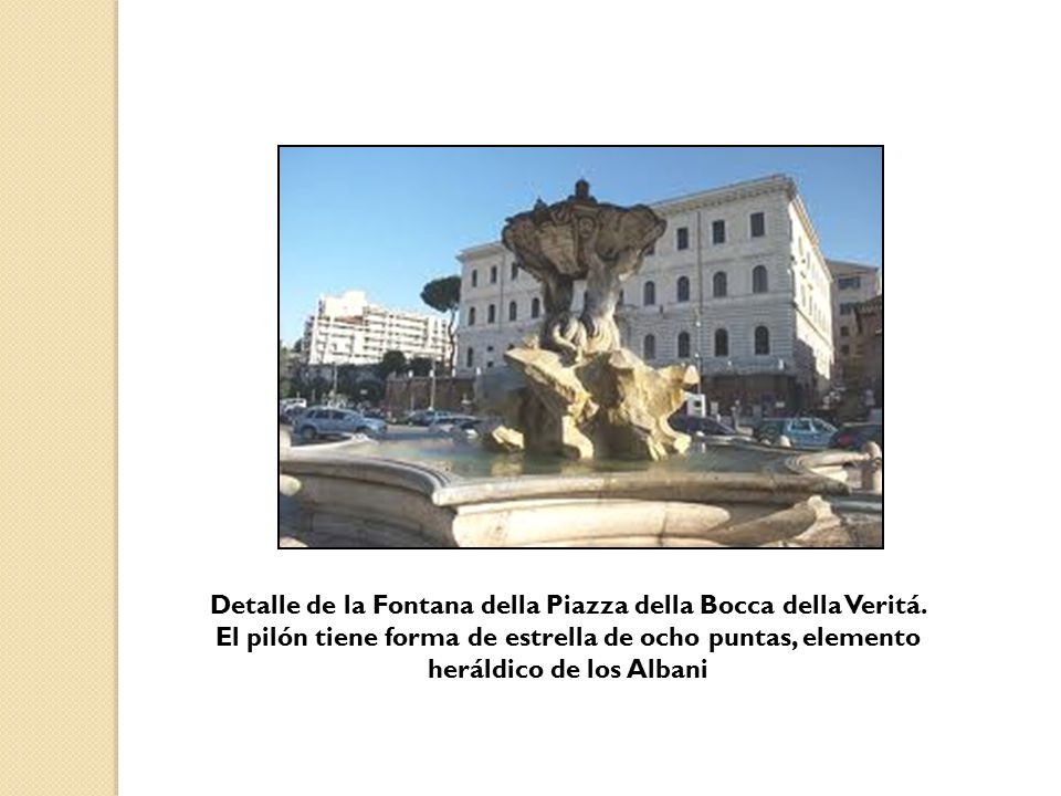 Detalle de la Fontana della Piazza della Bocca della Veritá