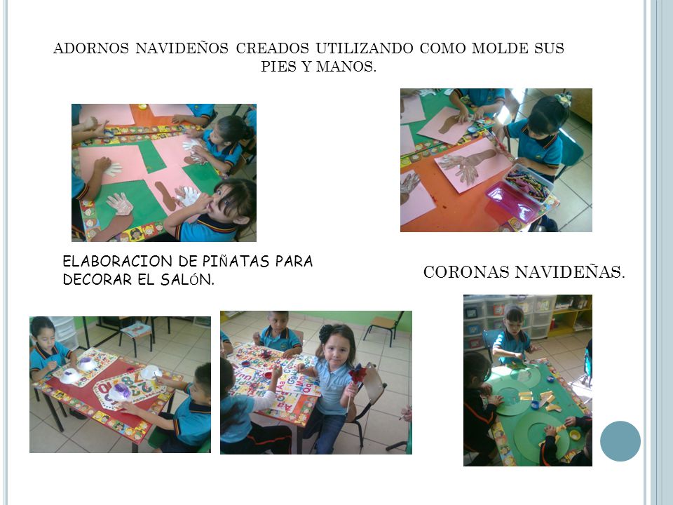 ADORNOS NAVIDEÑOS CREADOS UTILIZANDO COMO MOLDE SUS PIES Y MANOS.