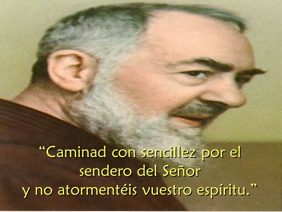 Caminad con sencillez por el sendero del Señor
