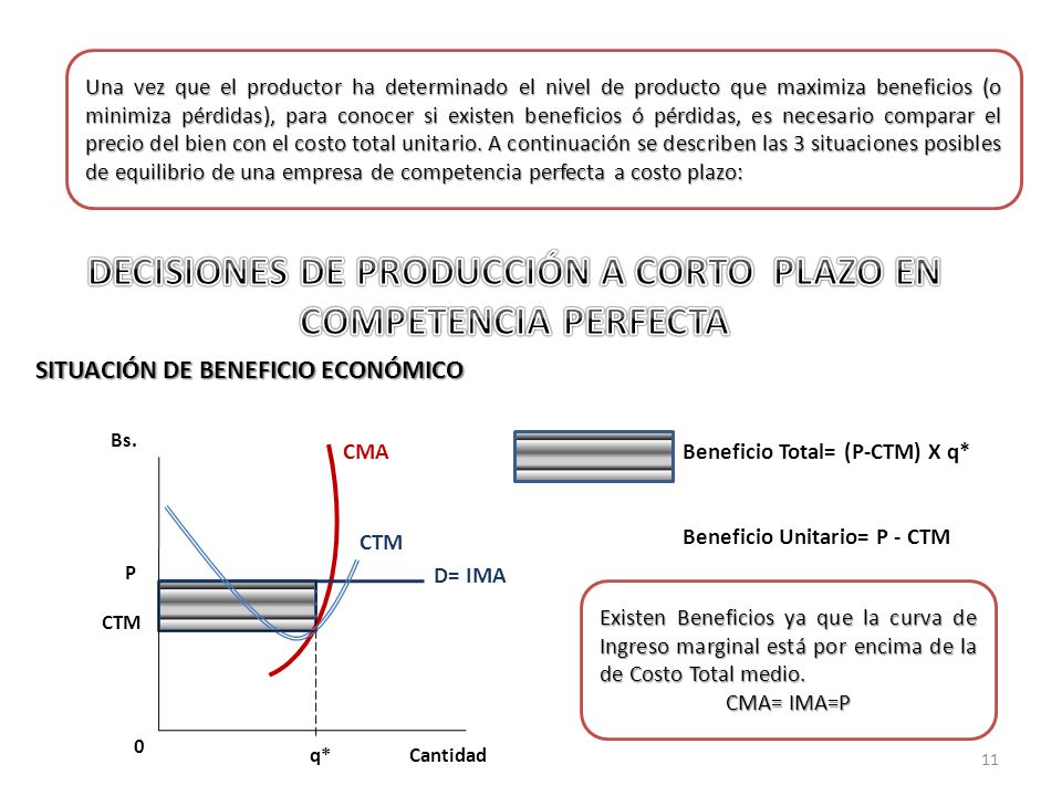 DECISIONES DE PRODUCCIÓN A CORTO PLAZO EN COMPETENCIA PERFECTA