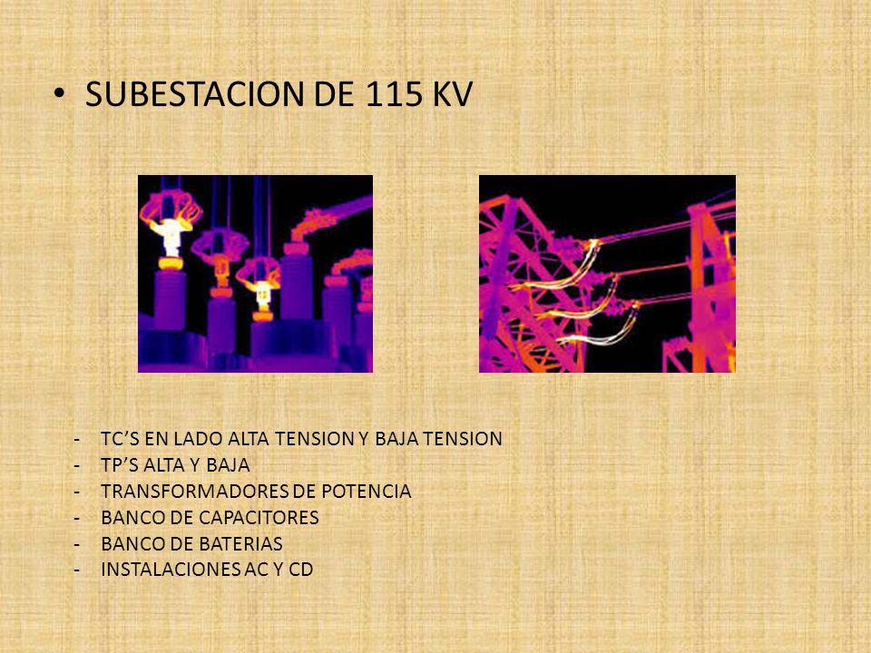 SUBESTACION DE 115 KV TC’S EN LADO ALTA TENSION Y BAJA TENSION
