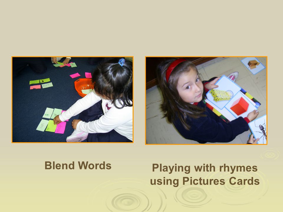 Playing with rhymes using Pictures Cards