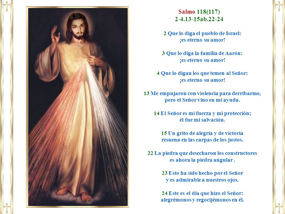 Salmo 118(117) ab Que lo diga el pueblo de Israel: