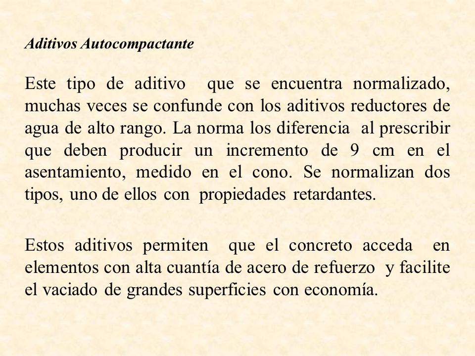 Aditivos Autocompactante