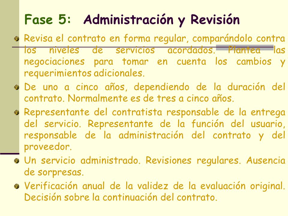 Fase 5: Administración y Revisión
