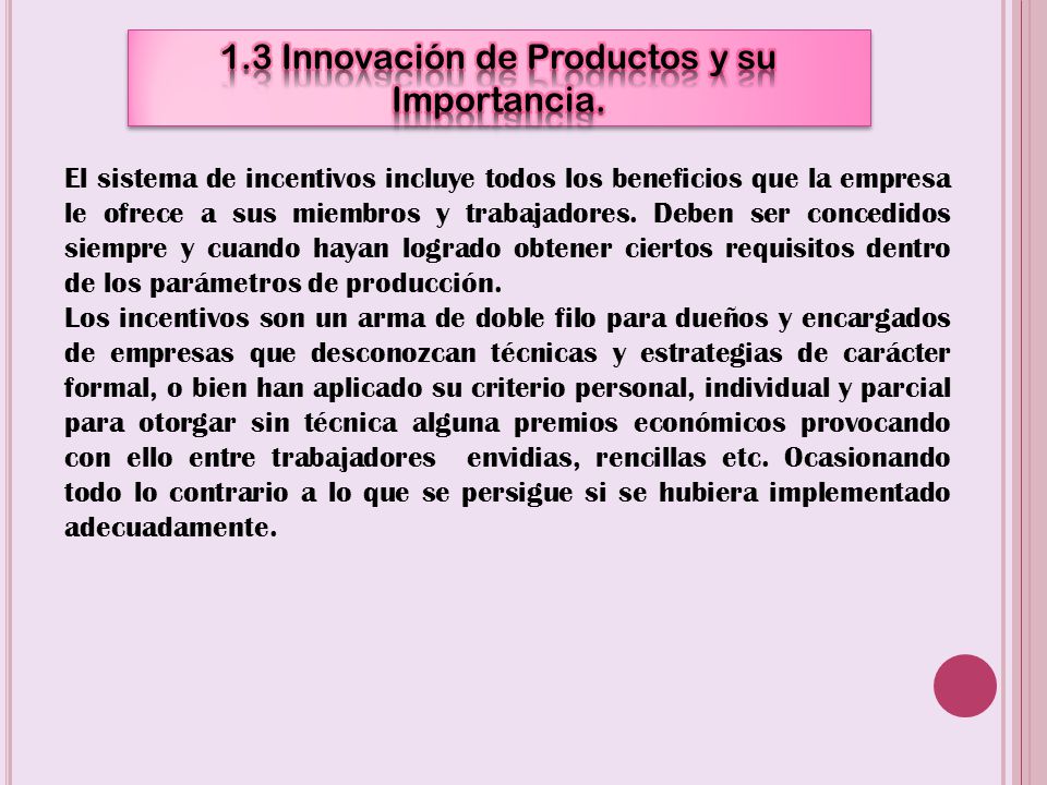 1.3 Innovación de Productos y su Importancia.
