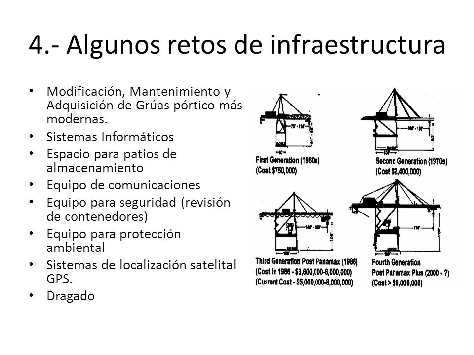4.- Algunos retos de infraestructura