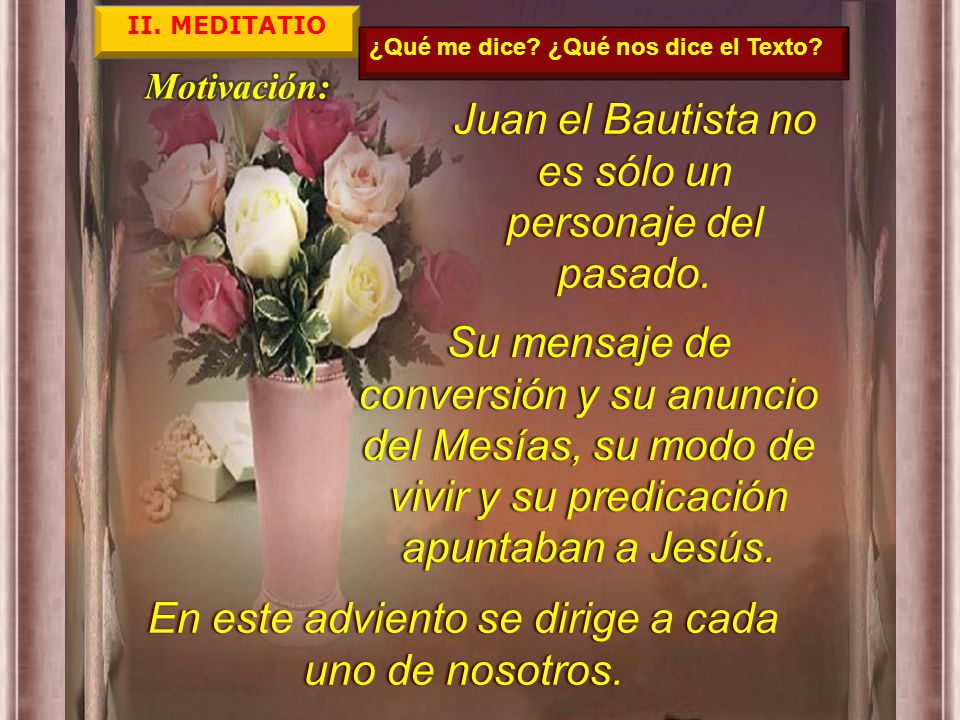 Juan el Bautista no es sólo un personaje del pasado.