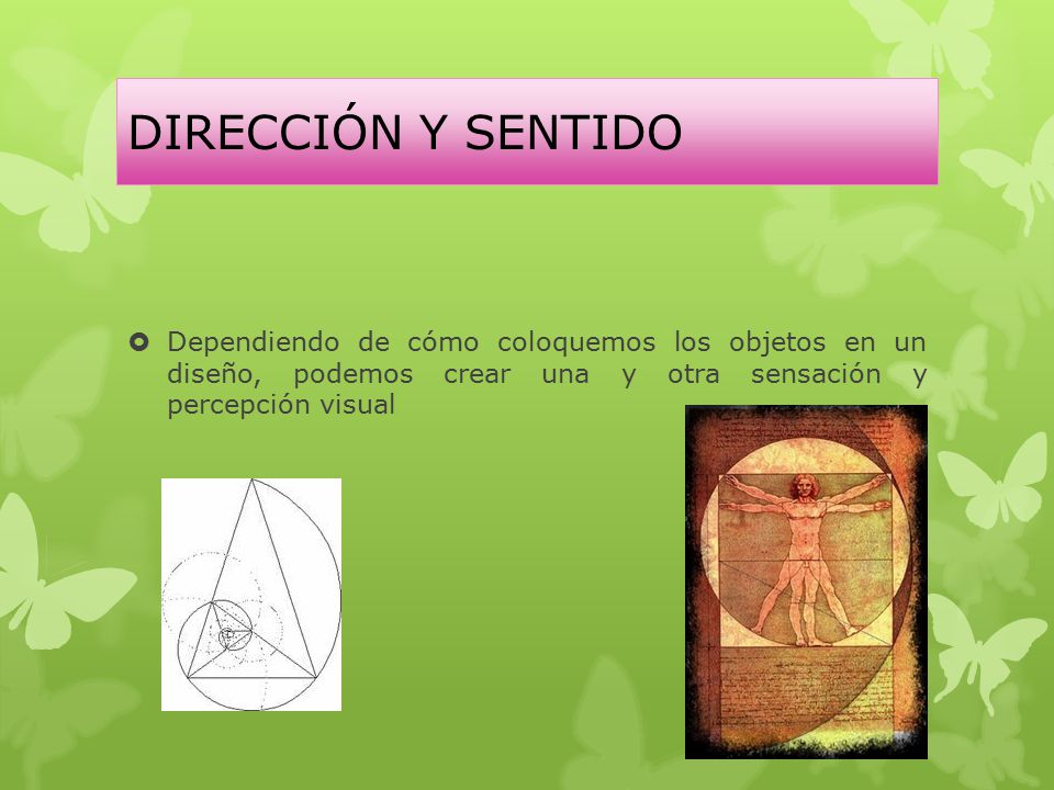 DIRECCIÓN Y SENTIDO Dependiendo de cómo coloquemos los objetos en un diseño, podemos crear una y otra sensación y percepción visual.