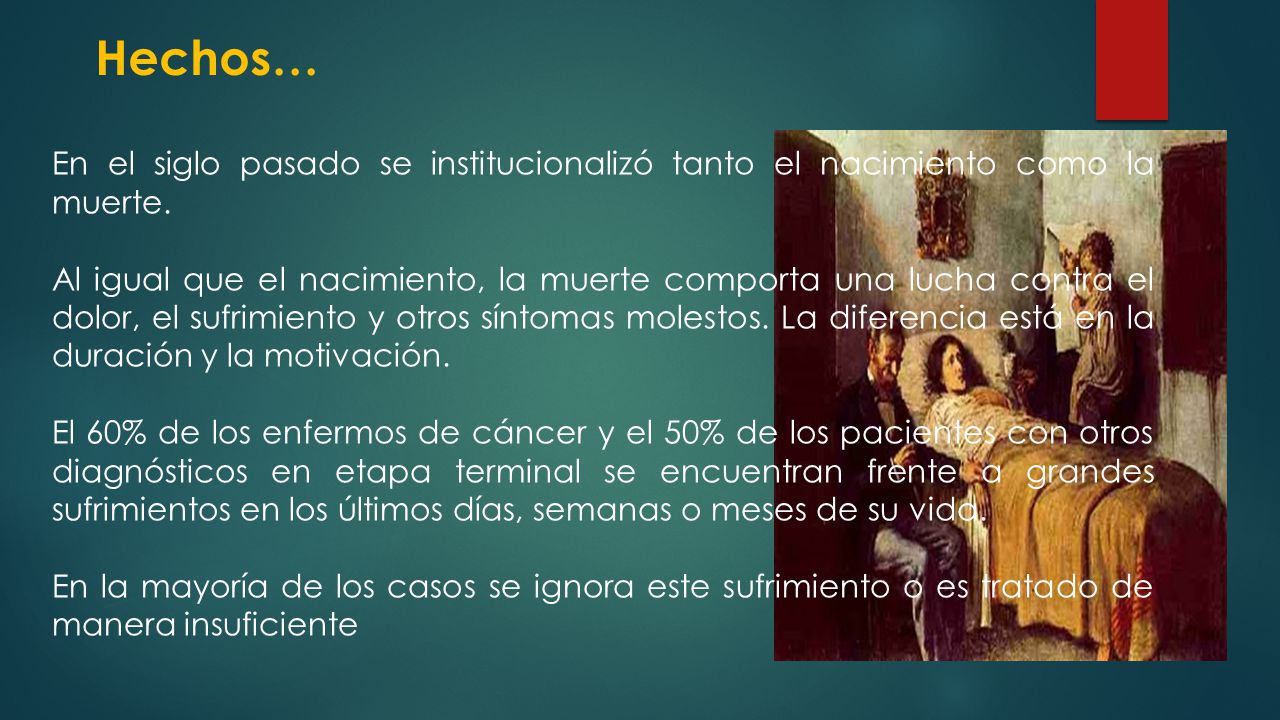 Hechos… En el siglo pasado se institucionalizó tanto el nacimiento como la muerte.