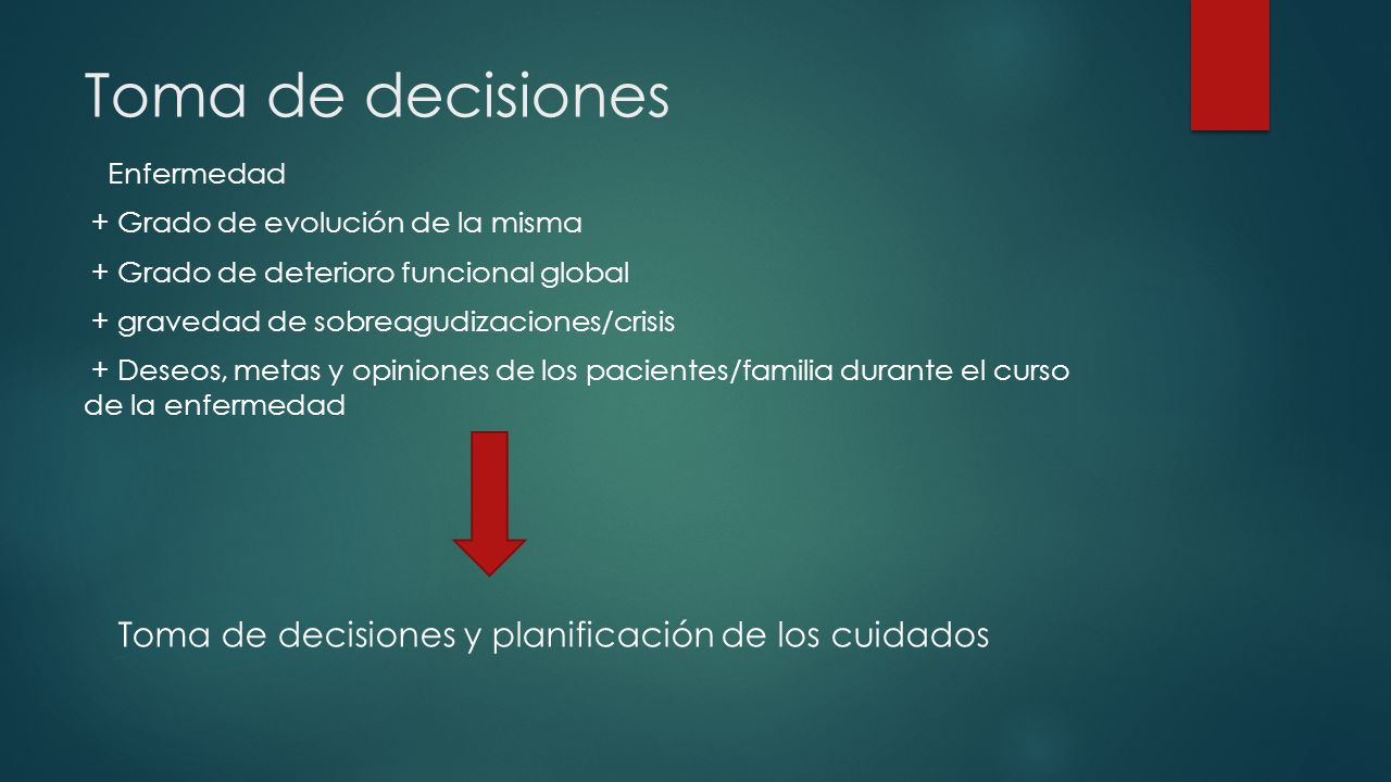 Toma de decisiones Toma de decisiones y planificación de los cuidados