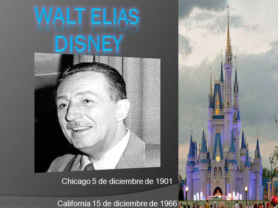 Chicago 5 de diciembre de 1901 California 15 de diciembre de 1966