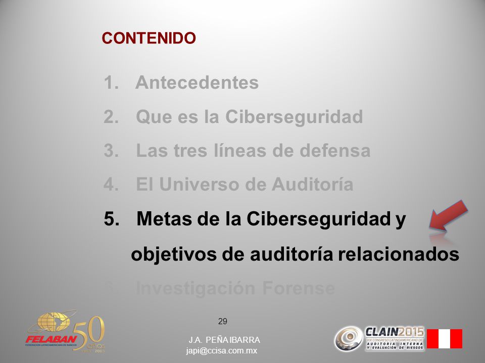 Metas de la Ciberseguridad y objetivos de auditoría relacionados