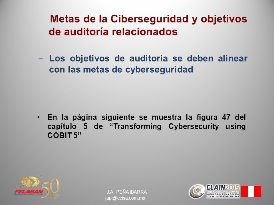 Metas de la Ciberseguridad y objetivos de auditoría relacionados