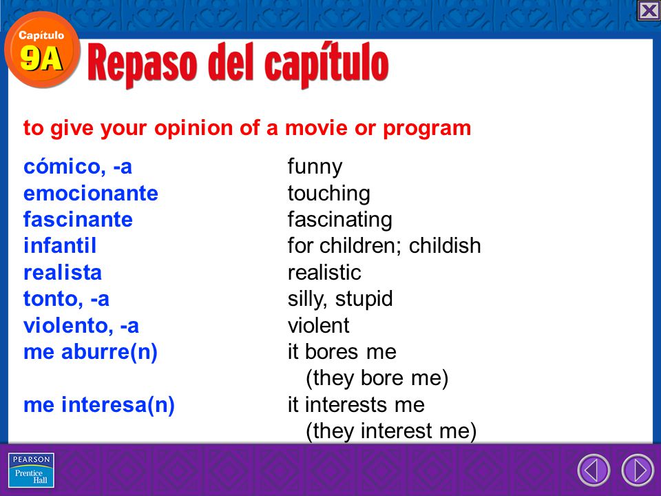 to give your opinion of a movie or program