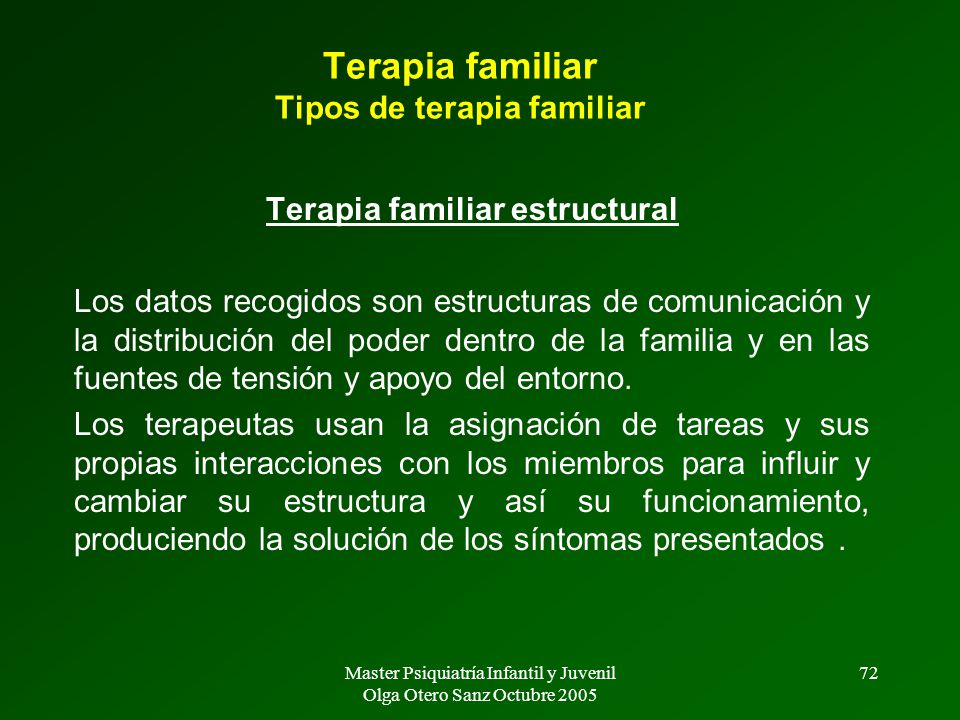 Terapia familiar Tipos de terapia familiar