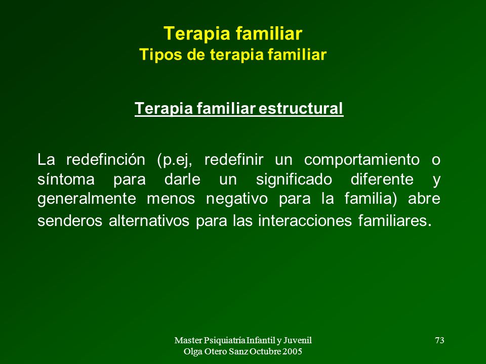 Terapia familiar Tipos de terapia familiar
