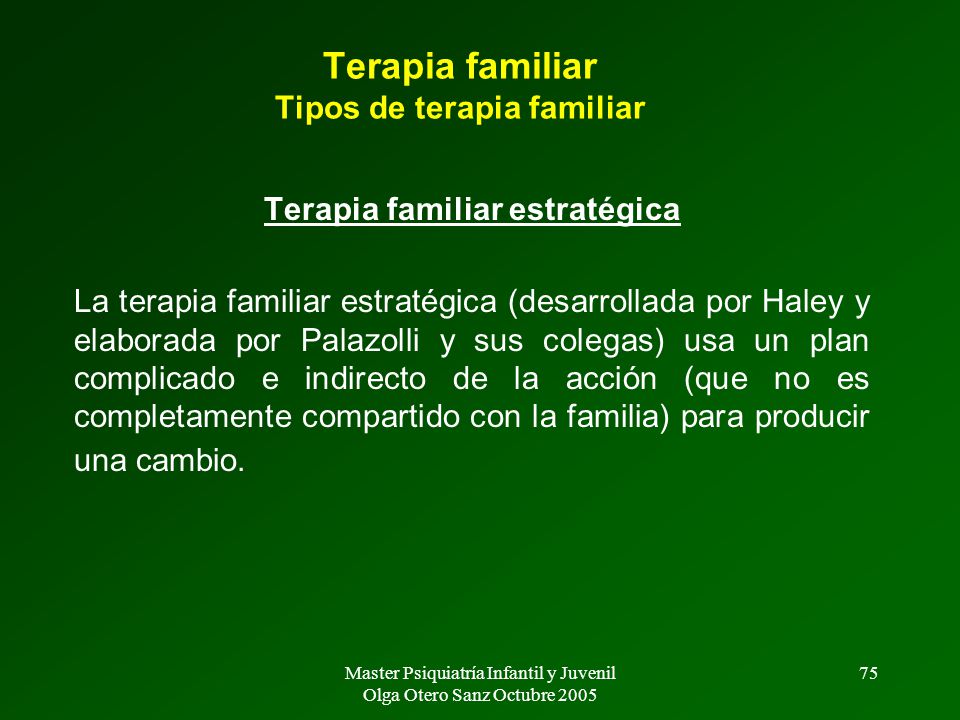 Terapia familiar Tipos de terapia familiar