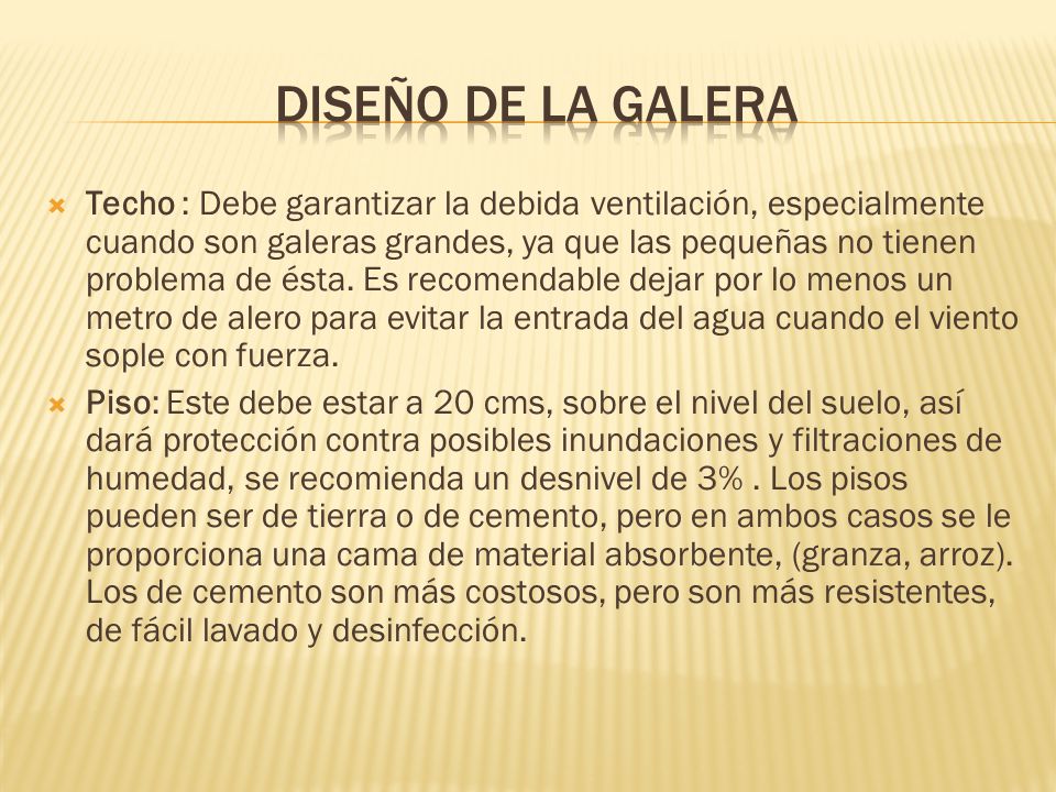 Diseño de la galera